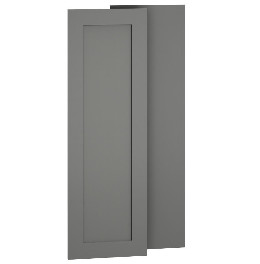 Wall Cabinet End Decorative Door Panel Kit in Omni Graphite