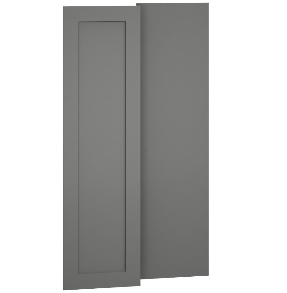 Wall Cabinet End Decorative Door Panel Kit in Omni Graphite