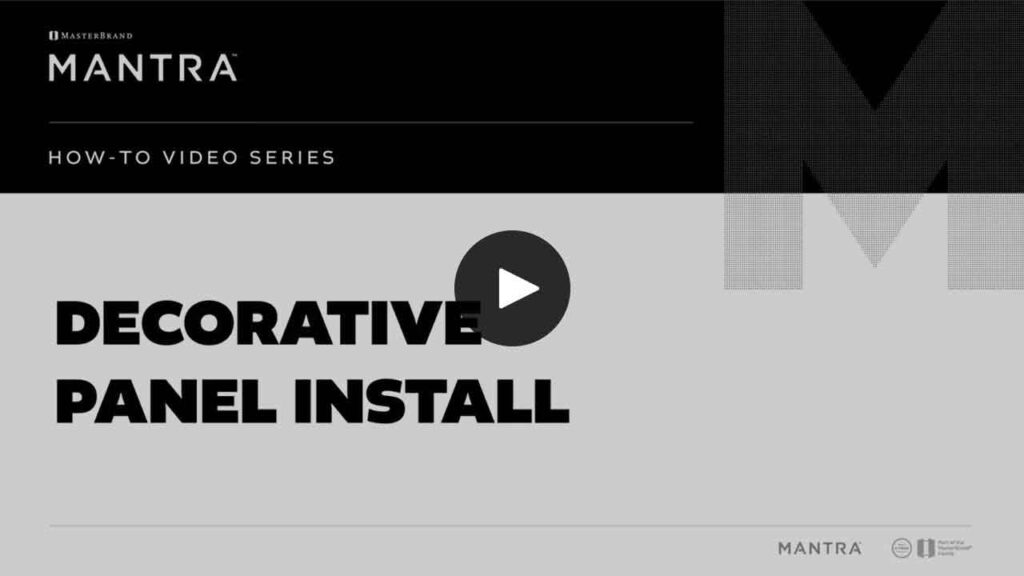Decorative Panel Install Video from Mantra Cabinets