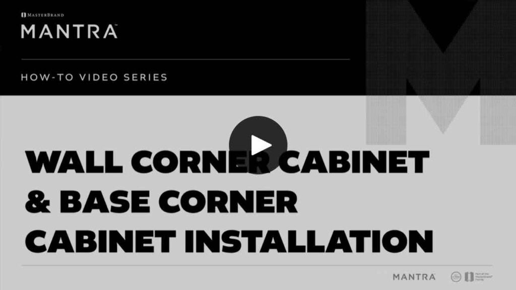 Wall Corner Cabinet and Base Corner Cabinet Install Video from Mantra Cabinets